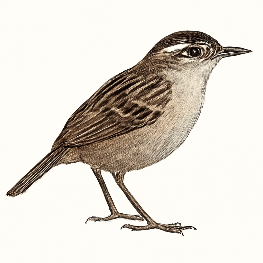 Illustrazione di Stripe-backed Antbird