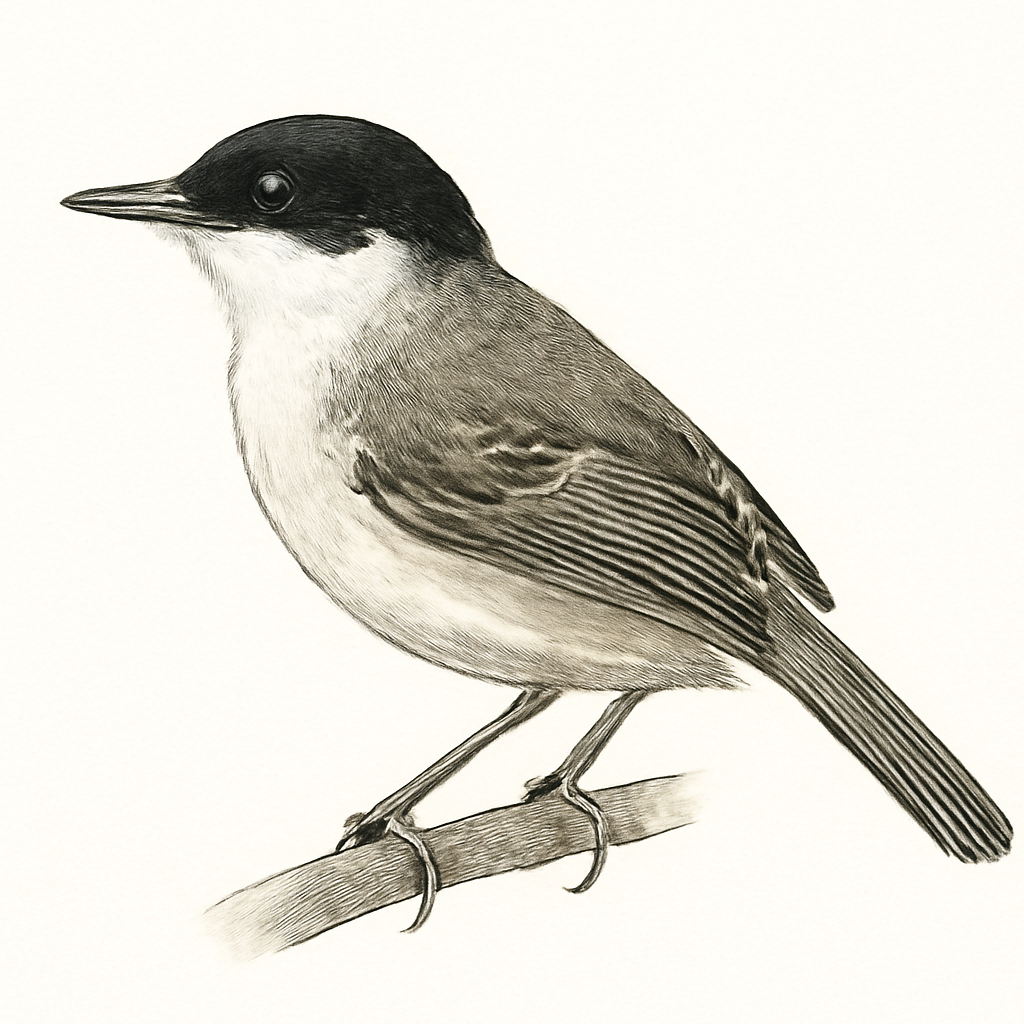 Illustrazione di Black-capped Antwren