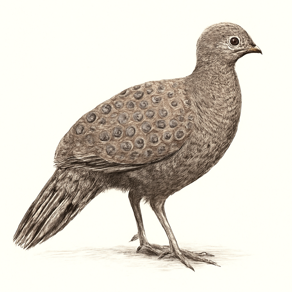 Grey Peacock-Pheasant illustration
