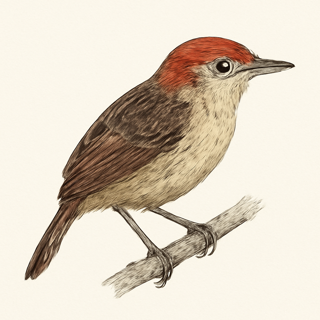 Illustrazione di Rufous-margined Antwren