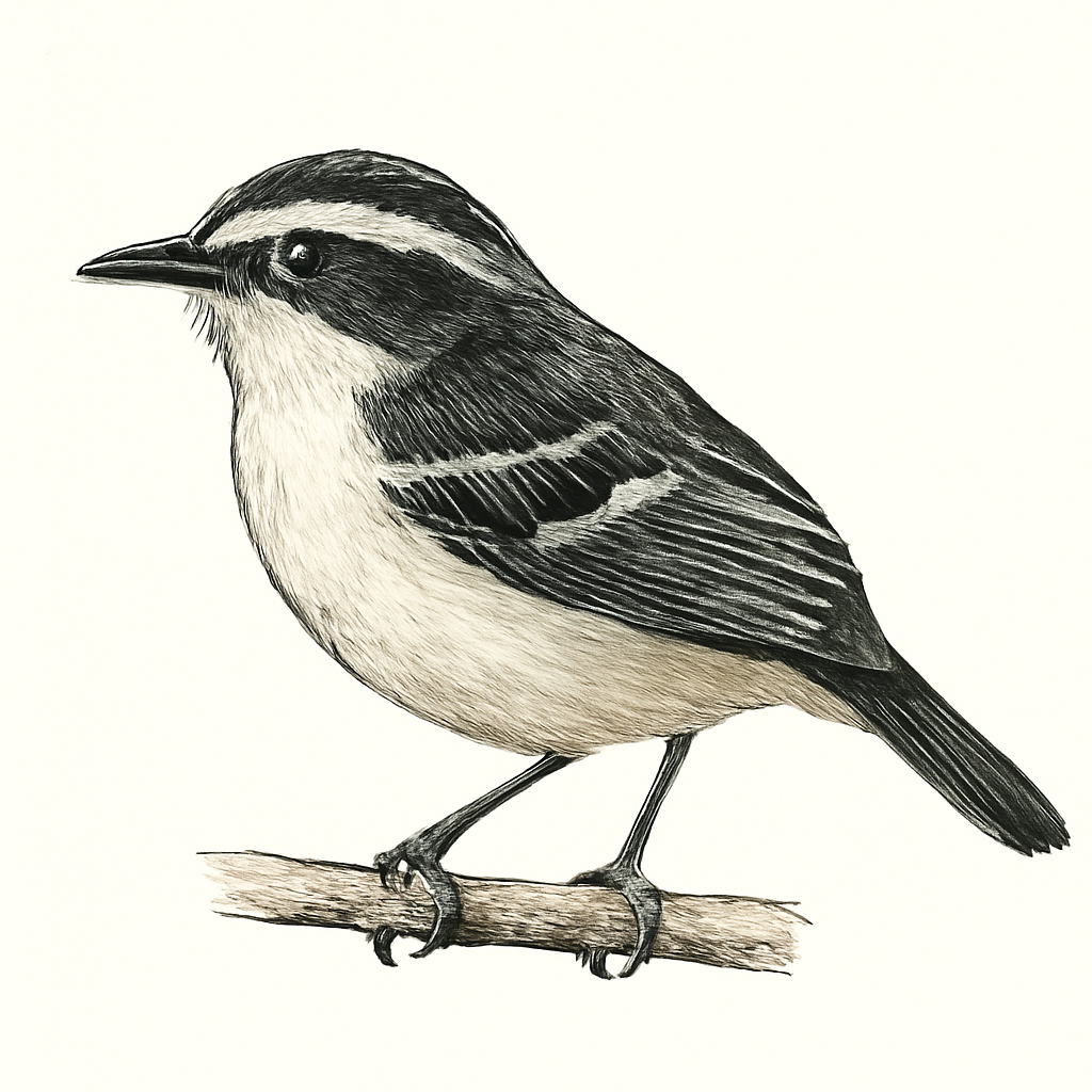 Illustration von Blassrücken-Ameisenfänger