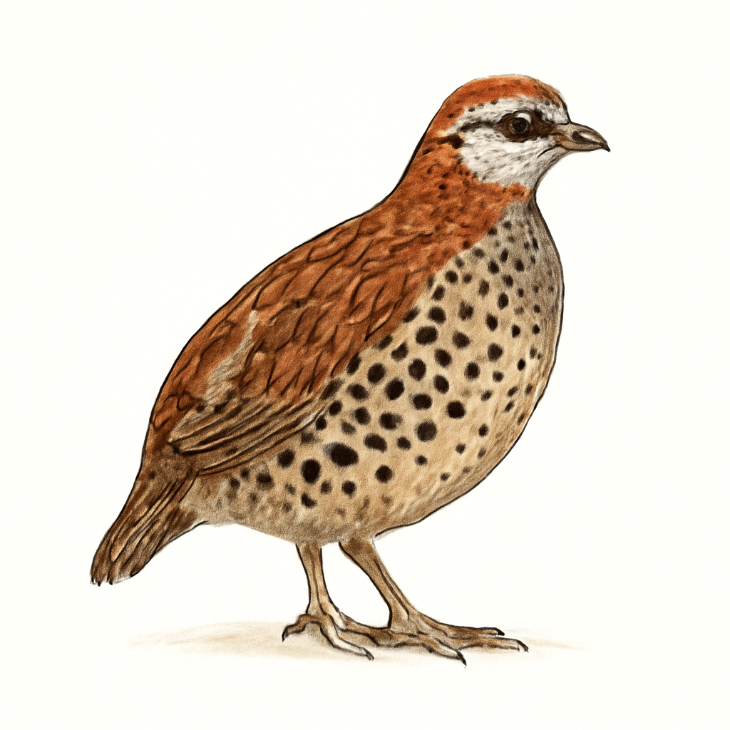 Illustration von Gelbbrauen-Bambushuhn