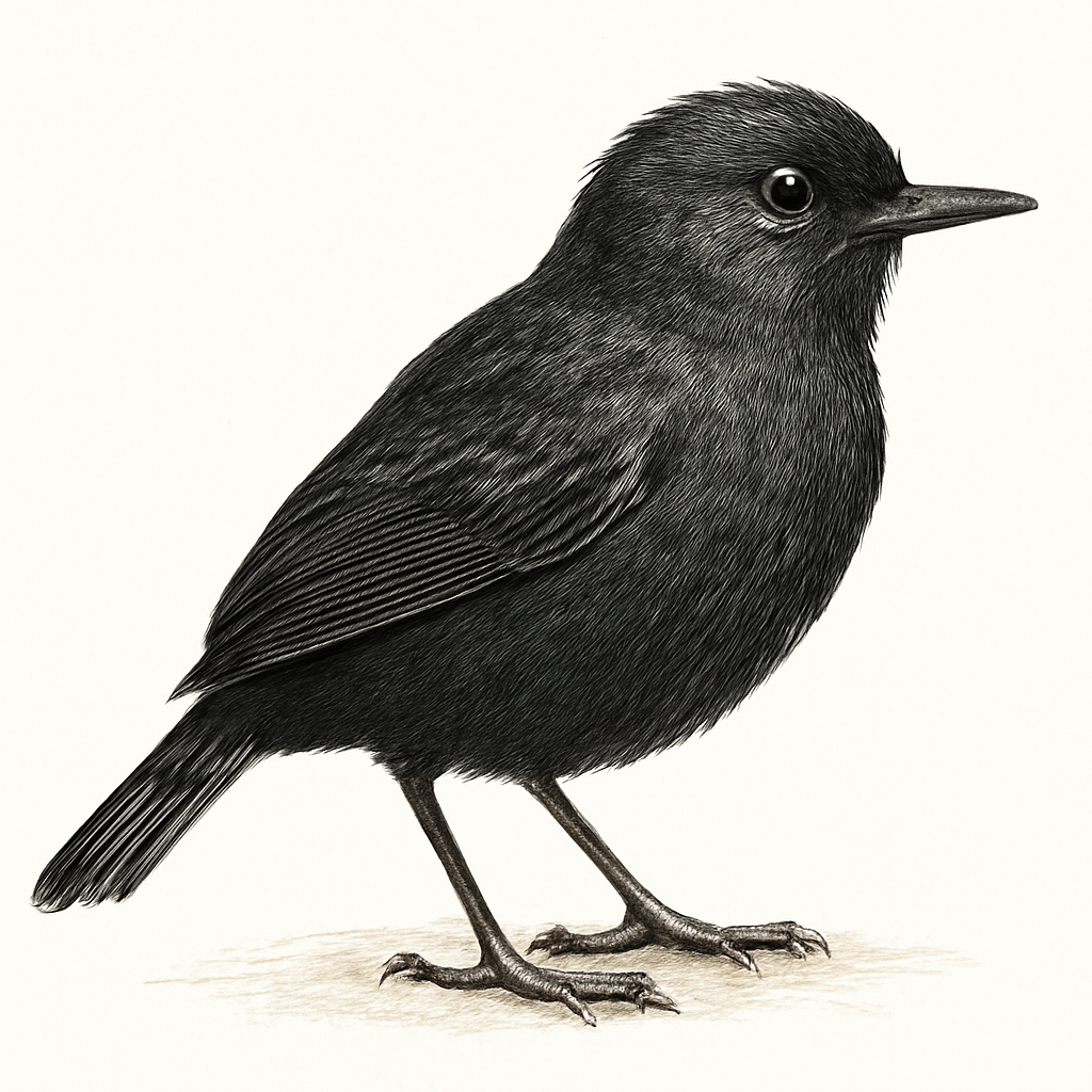 Blackish Antbird illustration