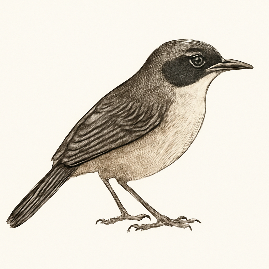 Illustrazione di Black-faced Antbird
