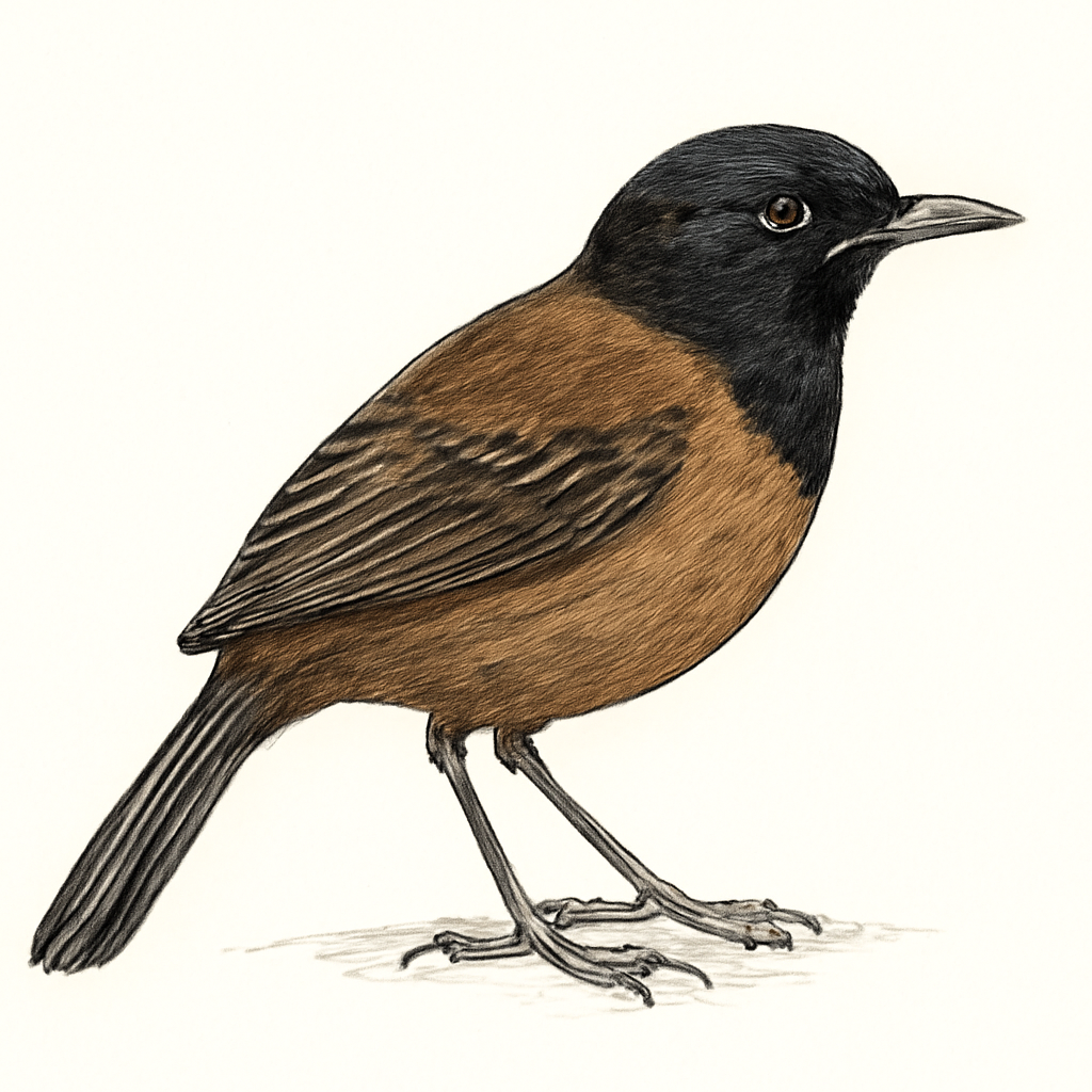 Illustrazione di Black-chinned Antbird