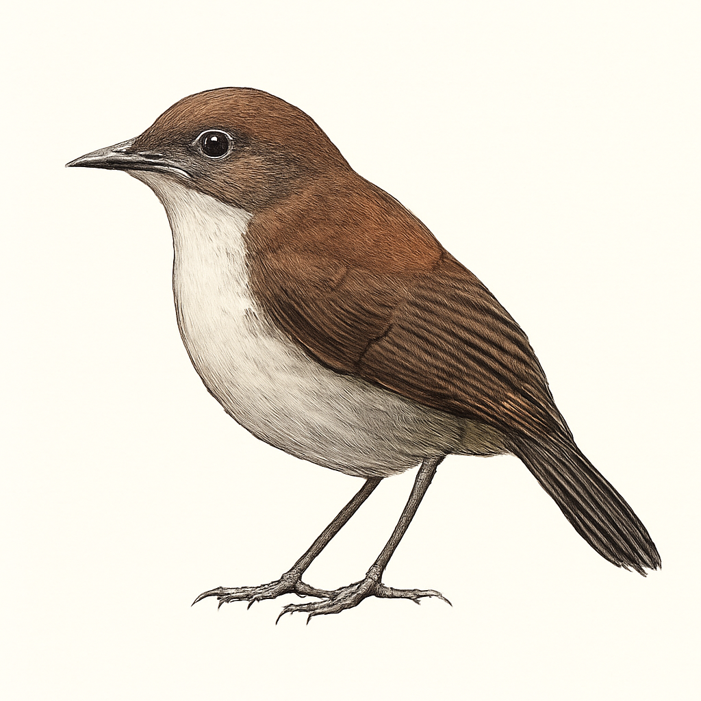 White-bellied Antbird illustration