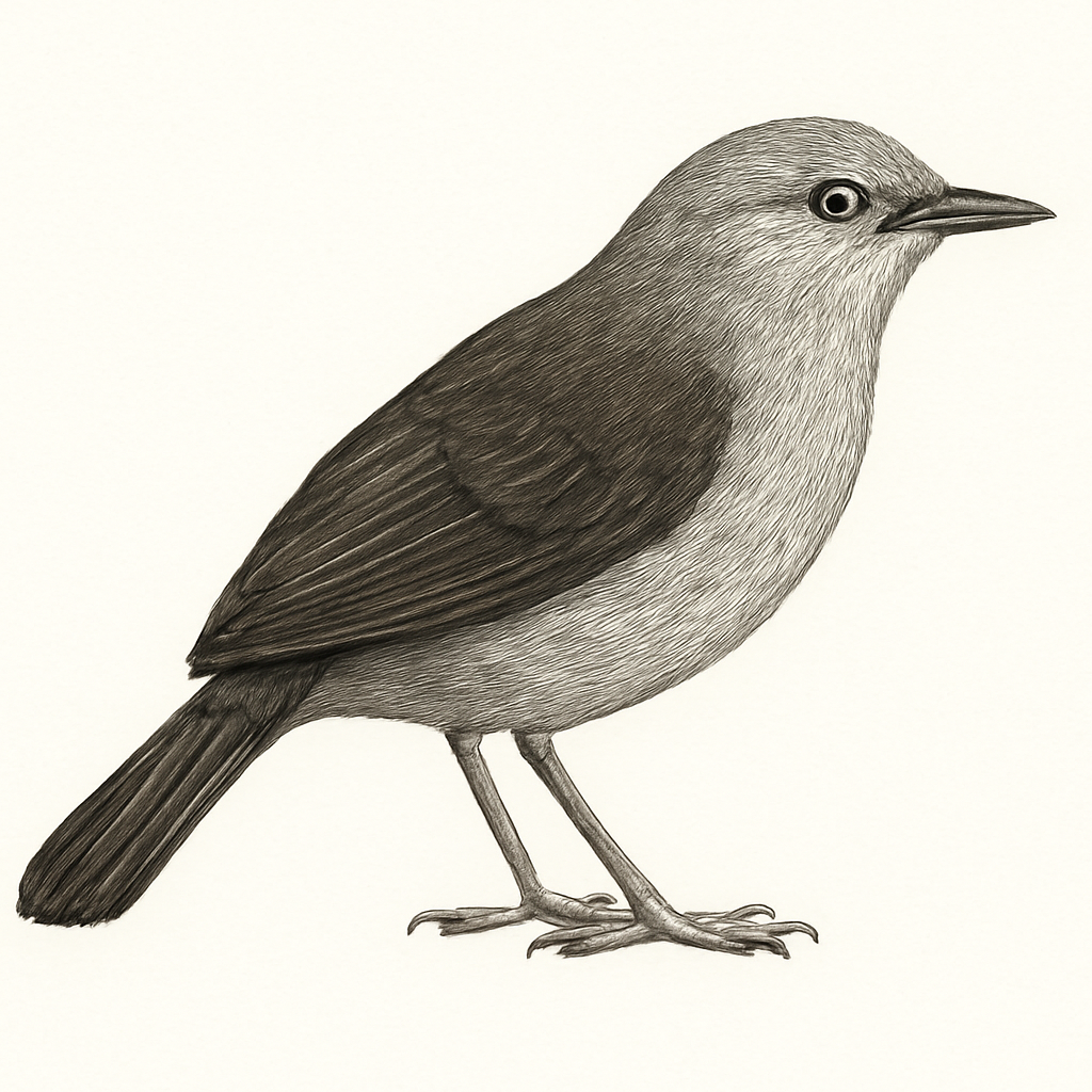 Ilustração de gray-headed antbird