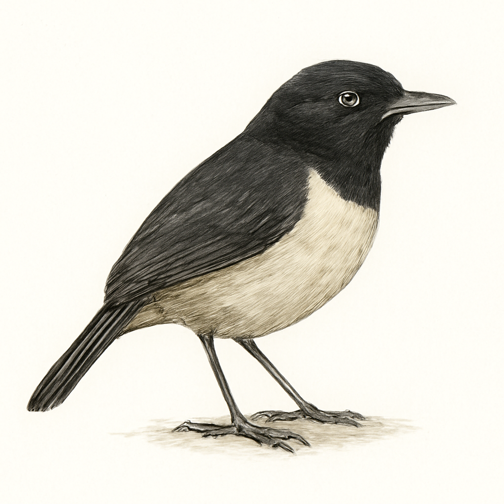 Ilustração de bicolored antbird
