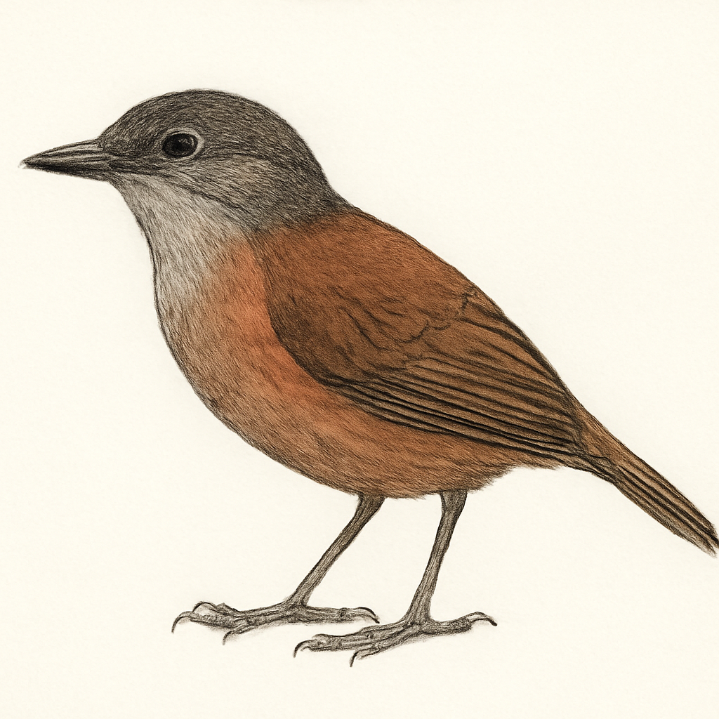 Ash-throated Gnateater illustration