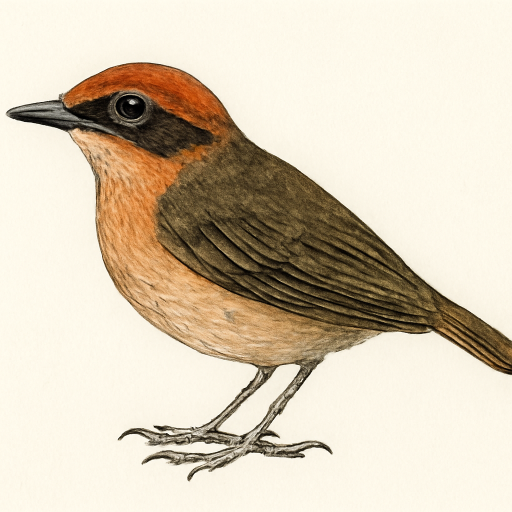 Illustration von Rotkehl-Mückenfresser