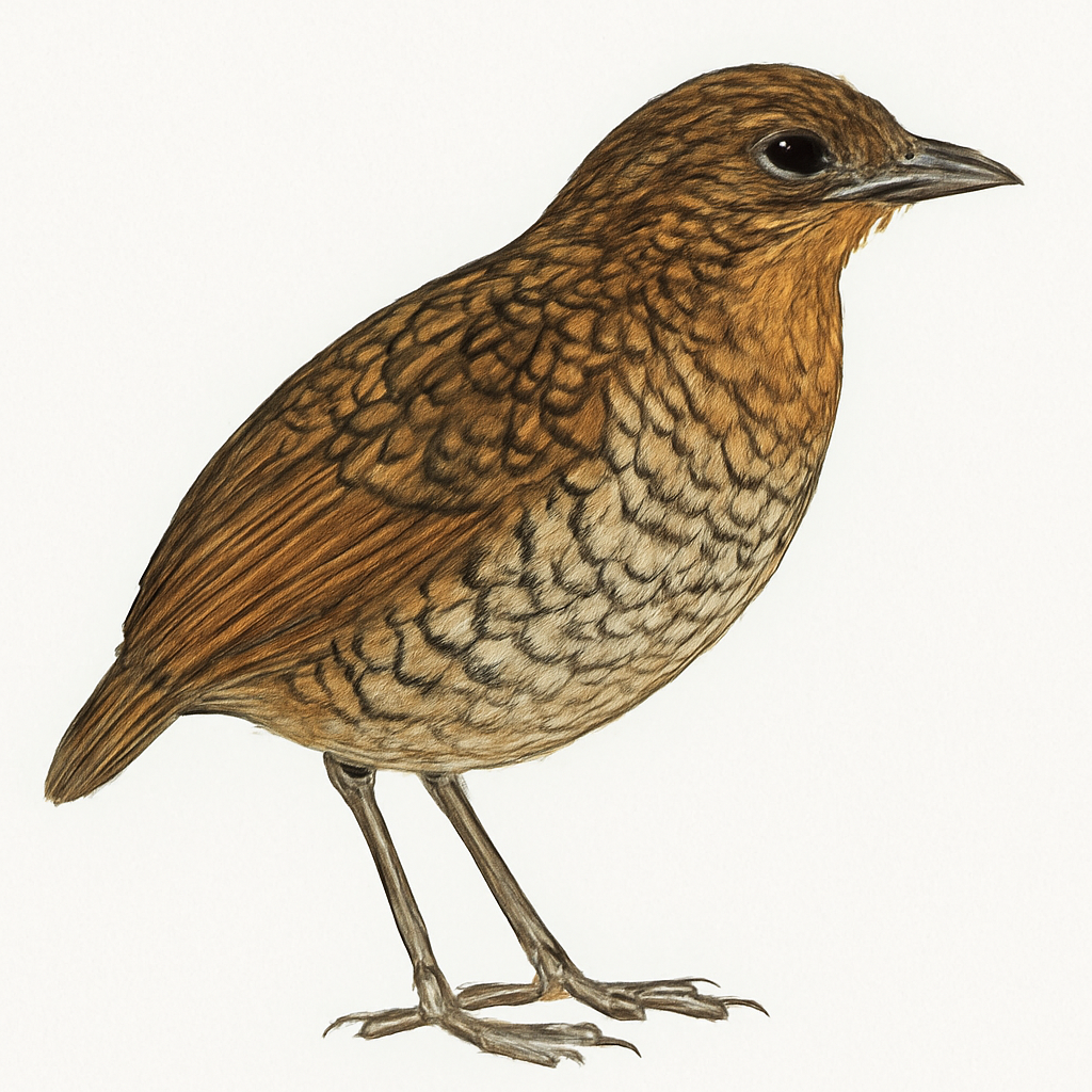 Undulated Antpitta illustration