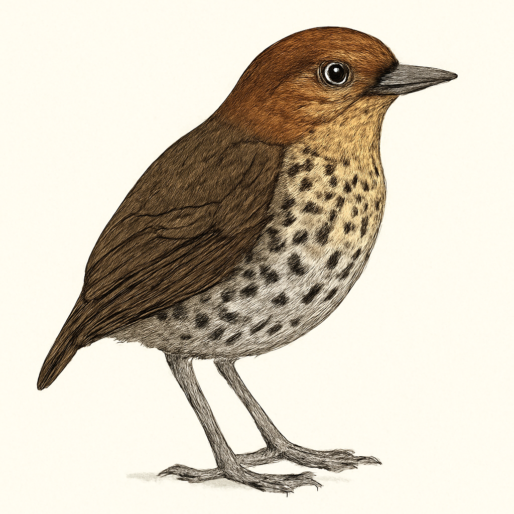 Illustration von Bartameisenpitta