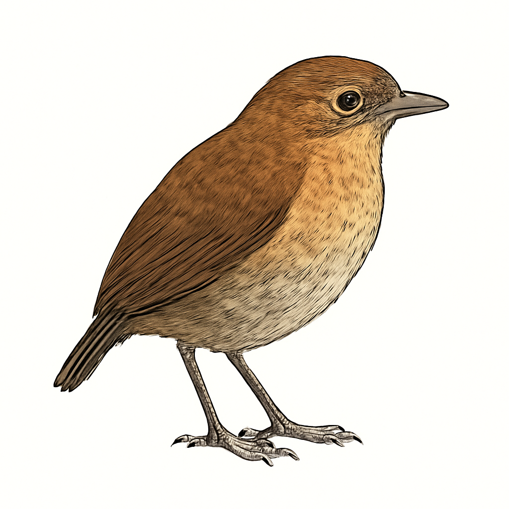 Tawny Antpitta illustration