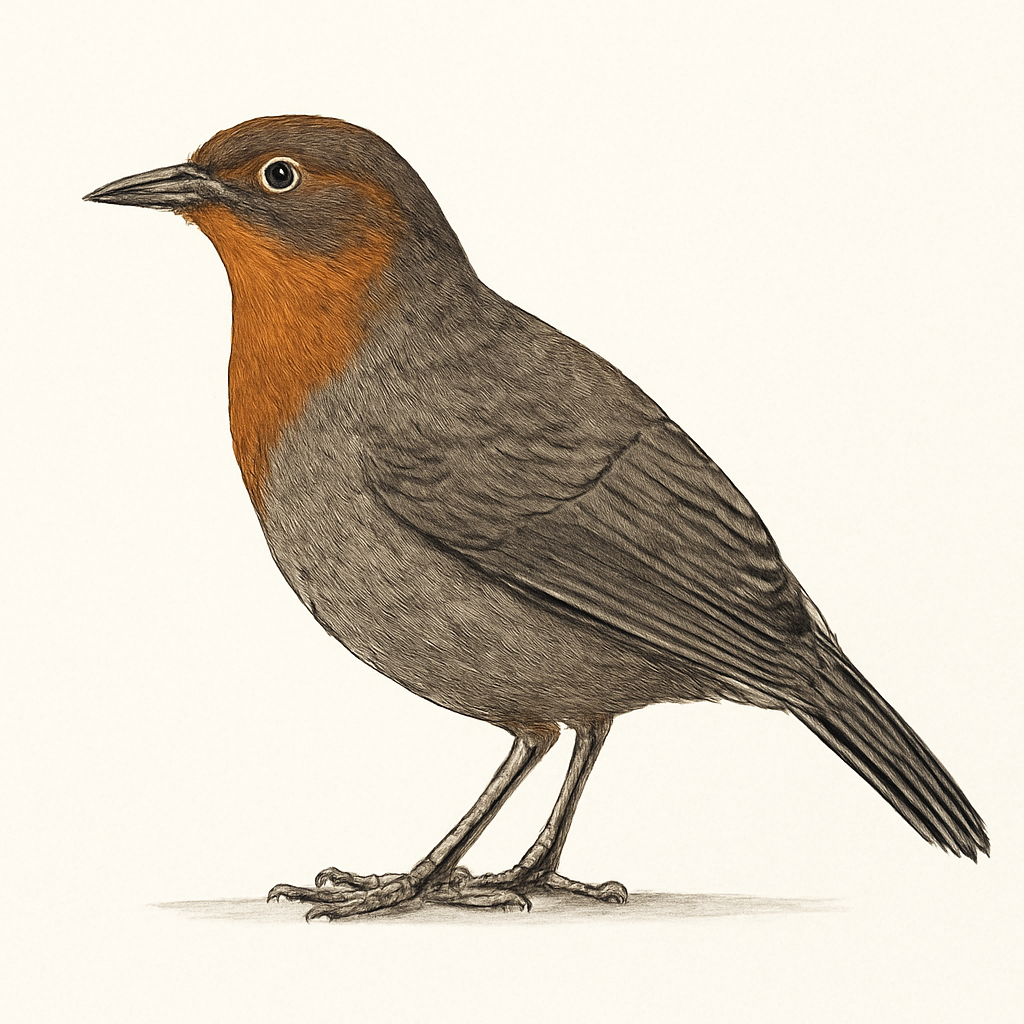 Chestnut-throated Huet-huet illustration