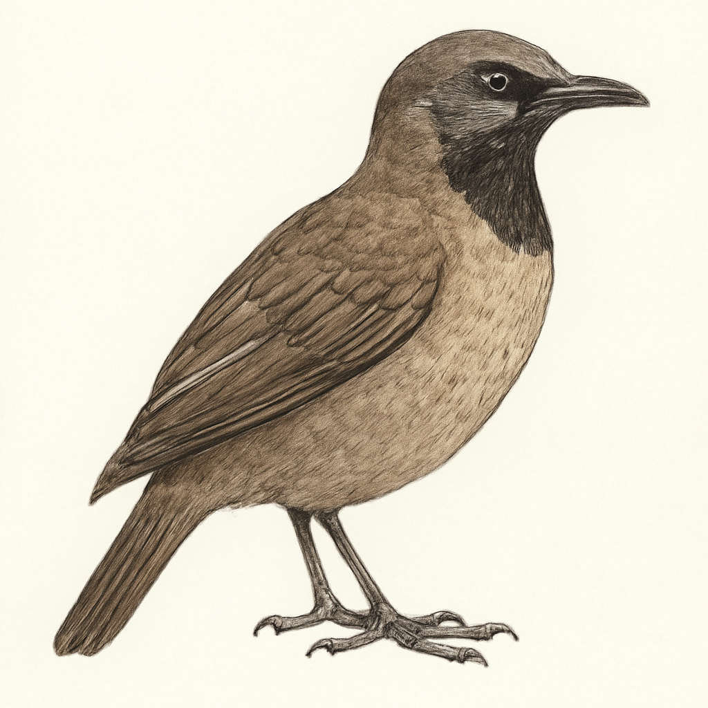 Illustration von Schwarzkehltapaculo