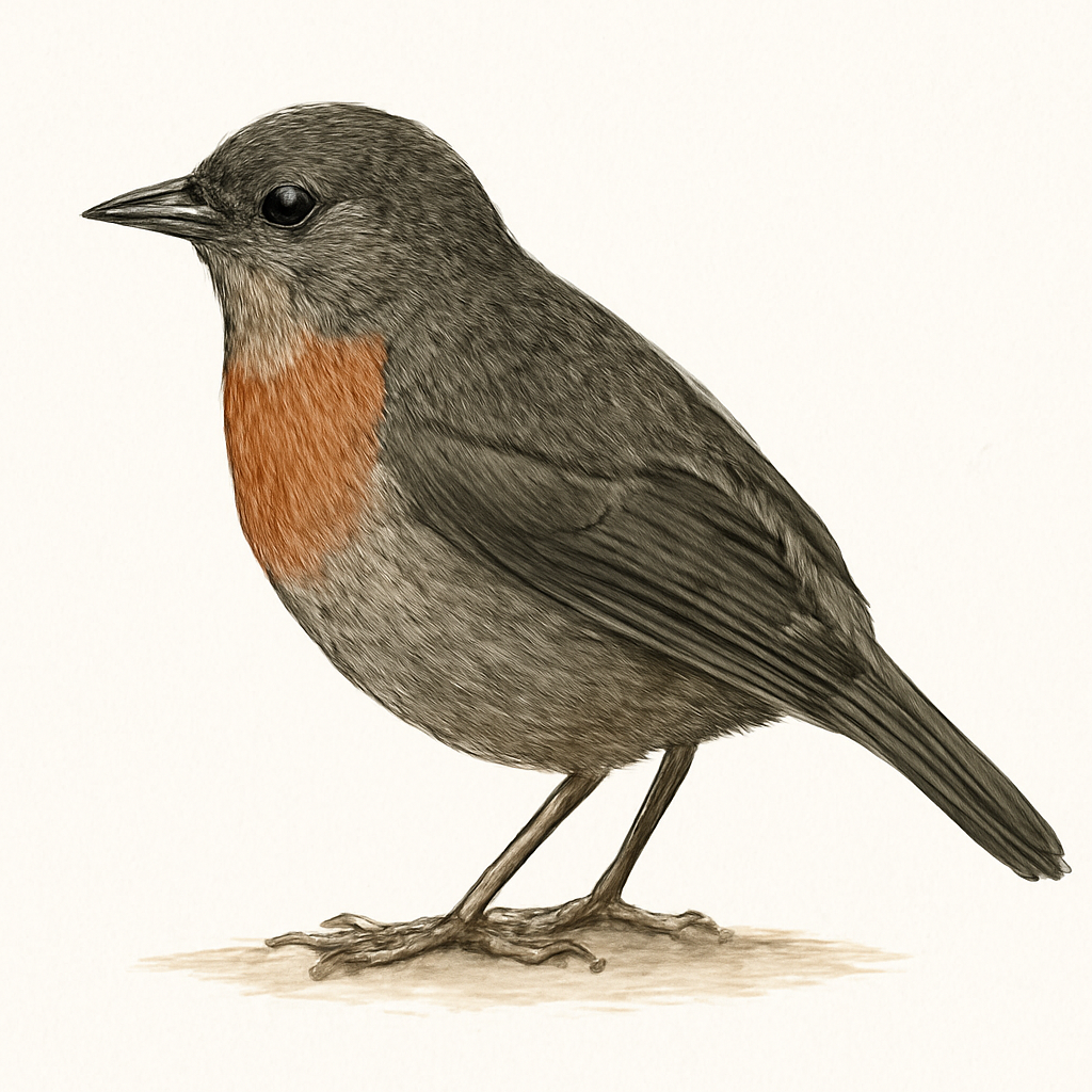 Illustrazione di Rusty-belted Tapaculo