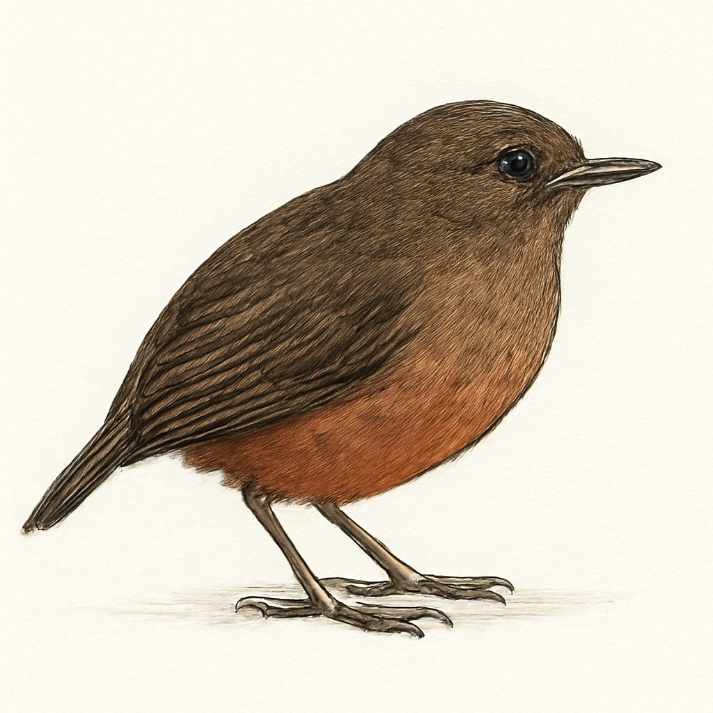 Illustrazione di Rufous-vented Tapaculo