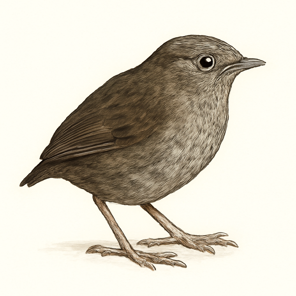 Illustrazione di Large-footed Tapaculo