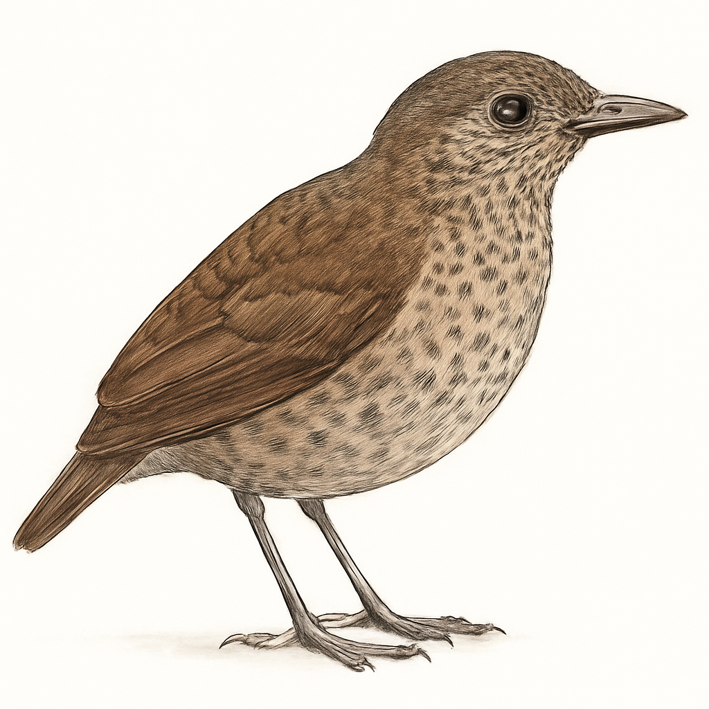 Illustration von Schuppenbauch-Ameisendrossel