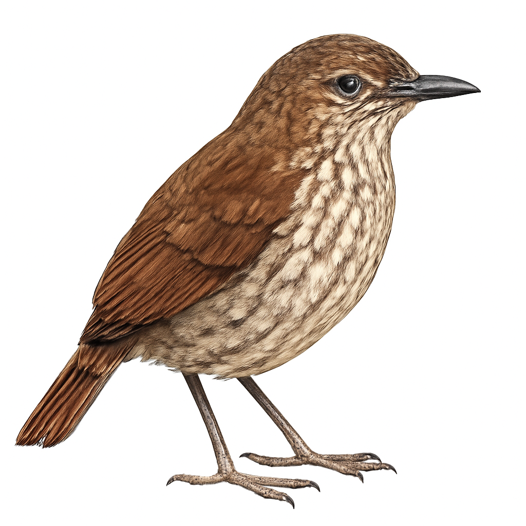 Illustration von Rostschwanz-Ameisendrossel