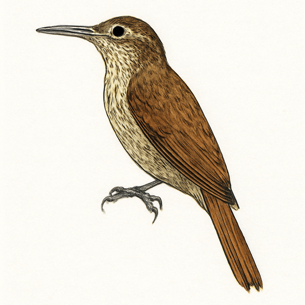 Ilustración de Long-tailed Woodcreeper