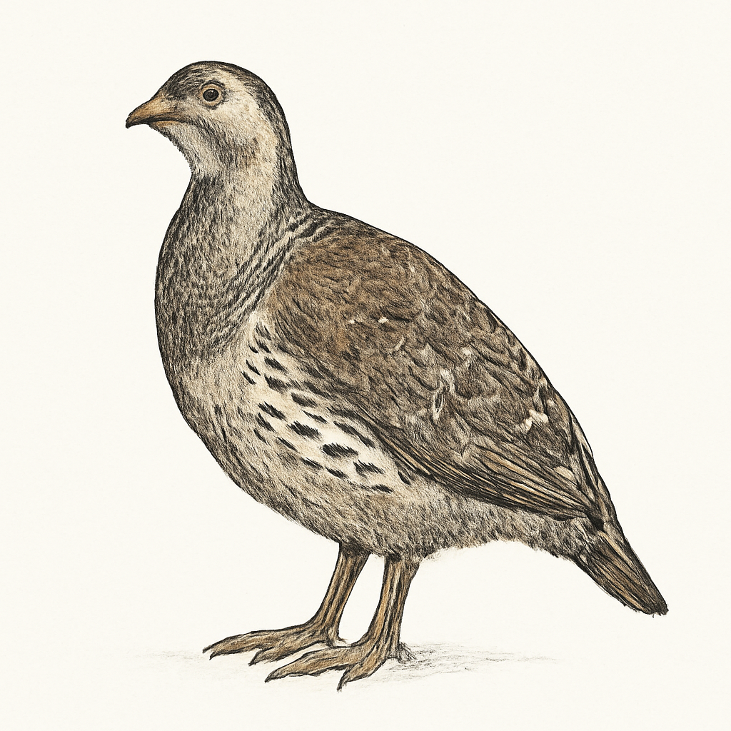 Illustration von Kaspikönigshuhn