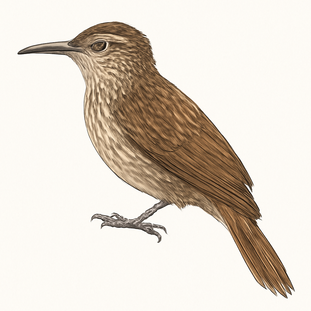 Ilustração de arapaçu-riscado