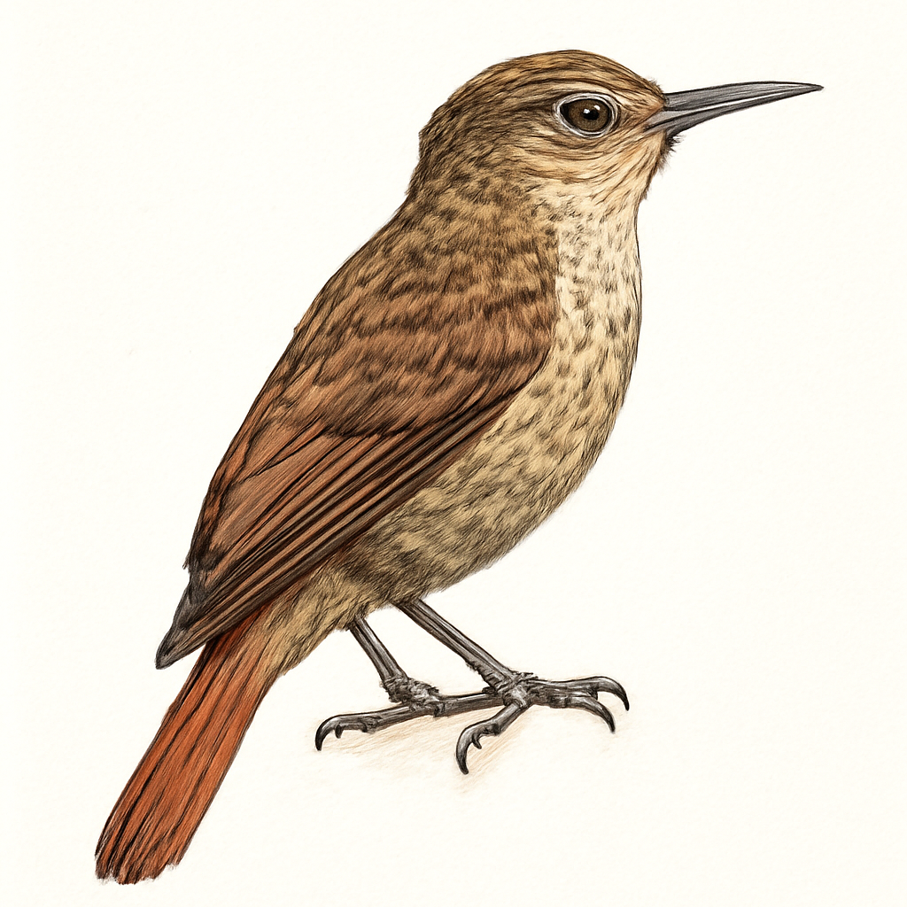 Ilustração de arapaçu-de-garganta-amarela/arapaçu-de-lafresnaye
