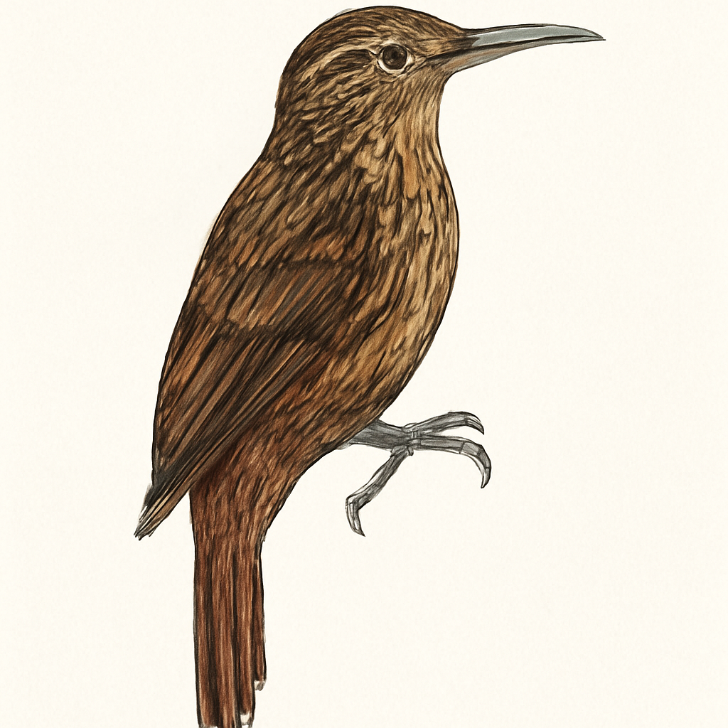 Ilustração de black-striped woodcreeper