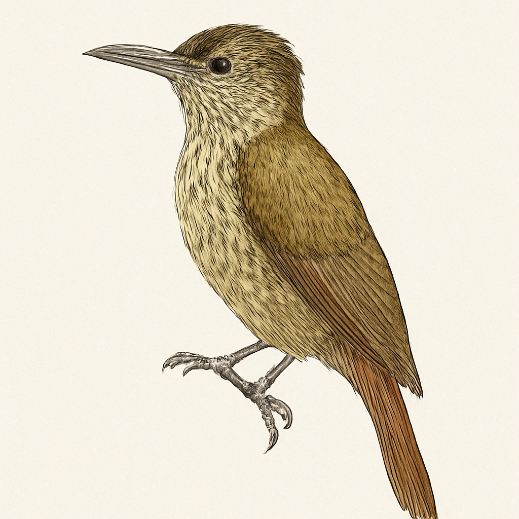Illustrazione di Olive-backed Woodcreeper
