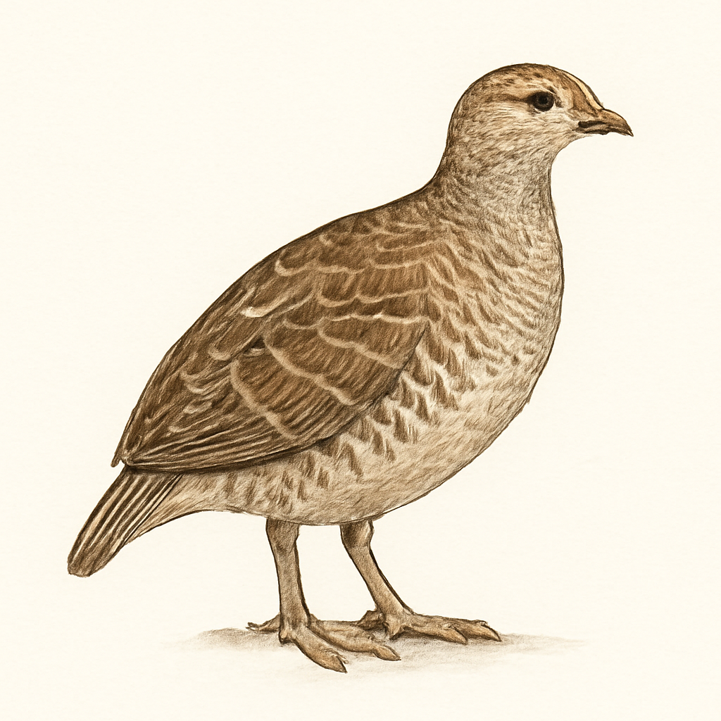 Ilustración de Perdiz Gorjigrís