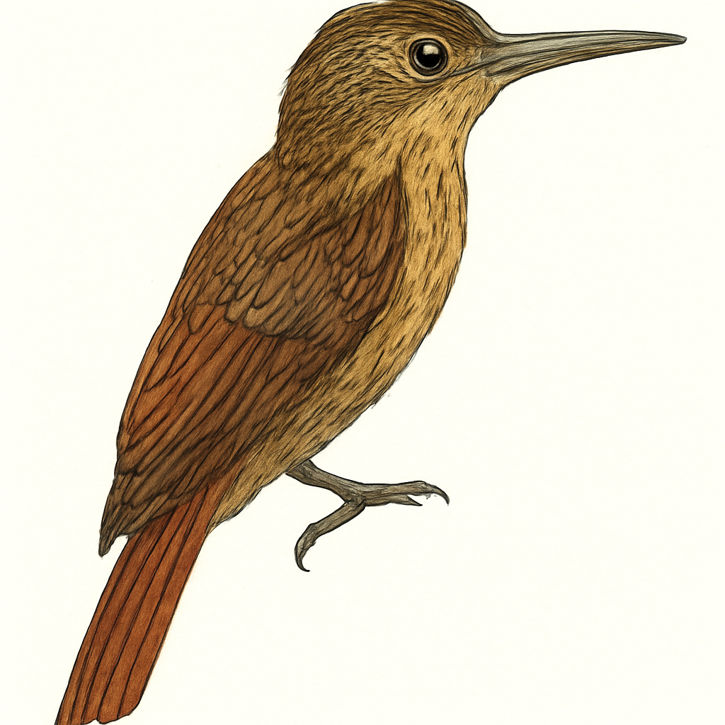 Illustrazione di Straight-billed Woodcreeper