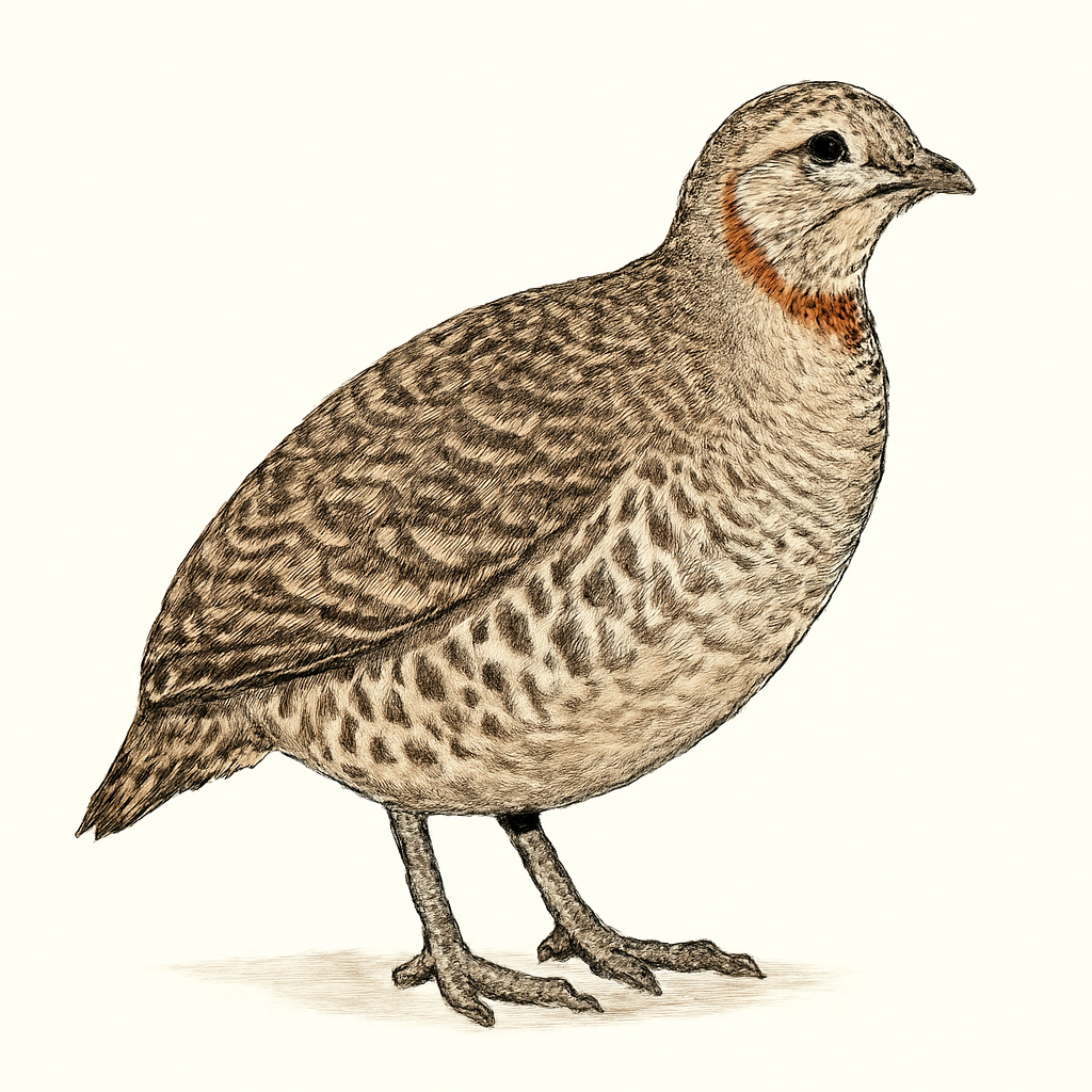 Illustration von Arabienwüstenhuhn