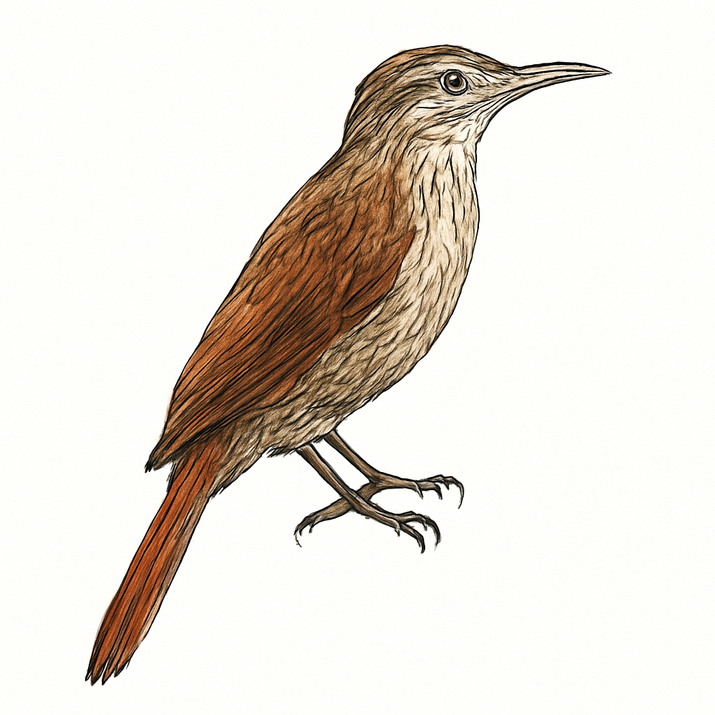 Illustrazione di Narrow-billed Woodcreeper