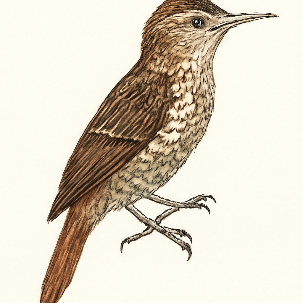 Illustrazione di Scalloped Woodcreeper