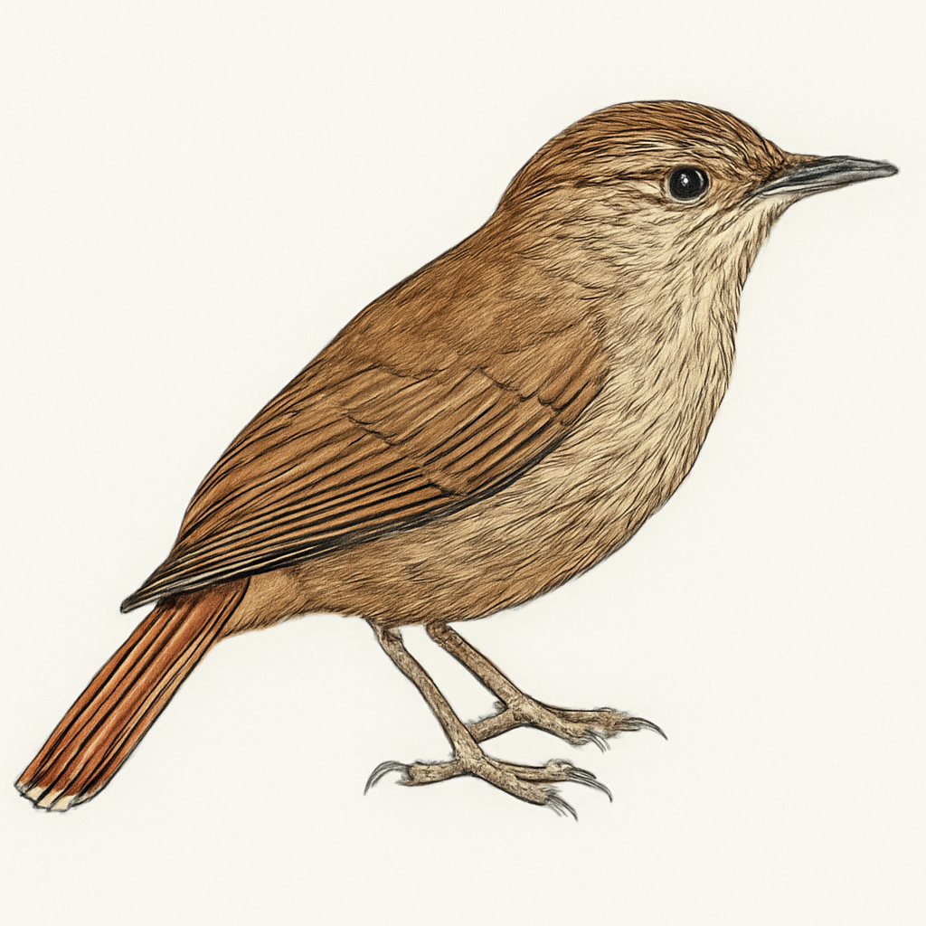 Illustration von Rotschwanz-Baumspäher