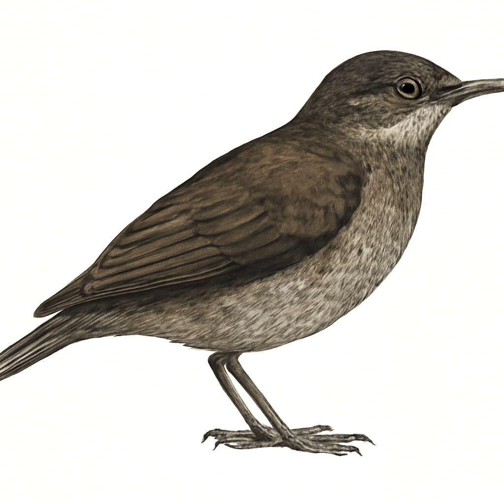 Blackish Cinclodes illustration
