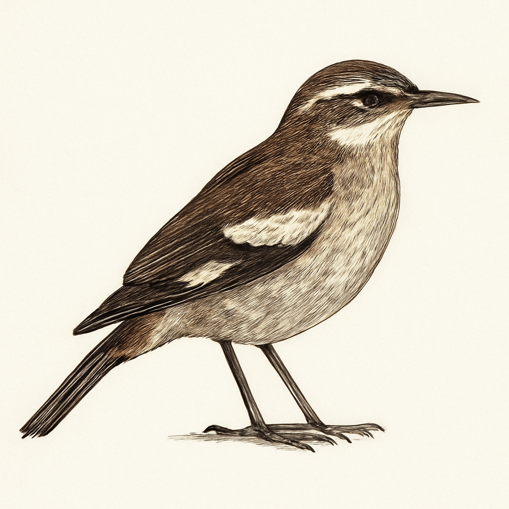 Illustrazione di Cream-winged Cinclodes