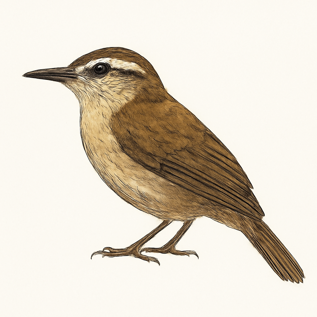 Illustrazione di White-browed Foliage-gleaner