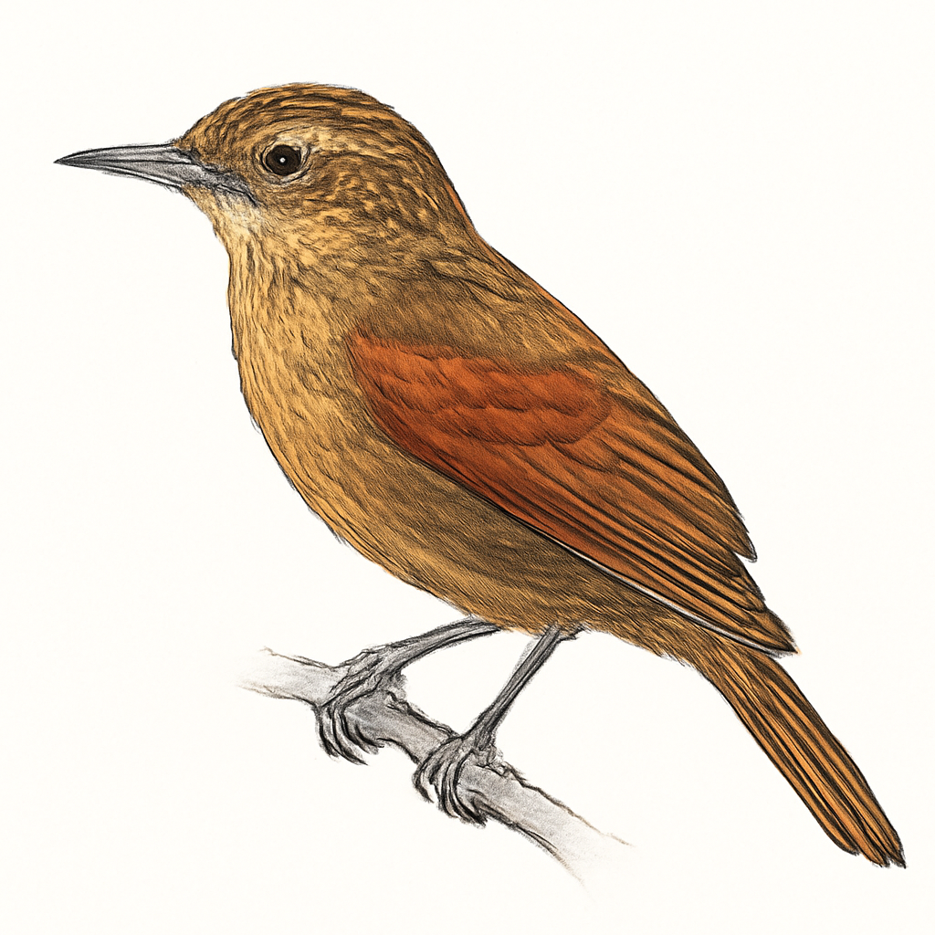 Illustration de Anabate à ailes rousses