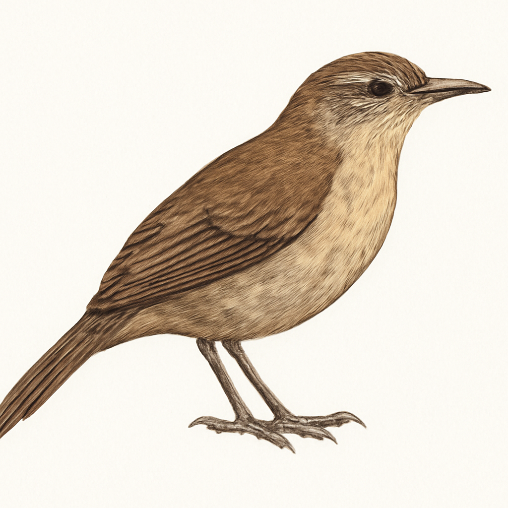 Illustration von Fawn-throated Foliage-gleaner