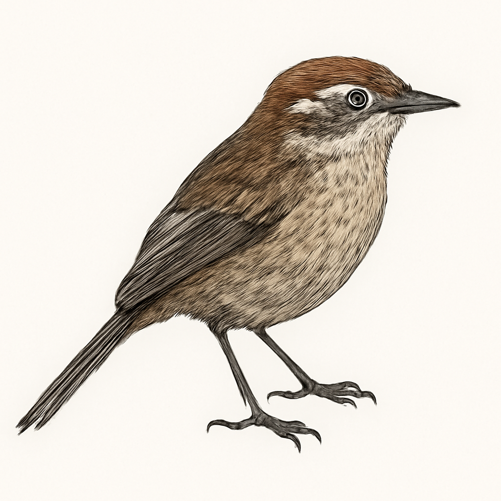Brown-capped Tit-Spinetail illustration