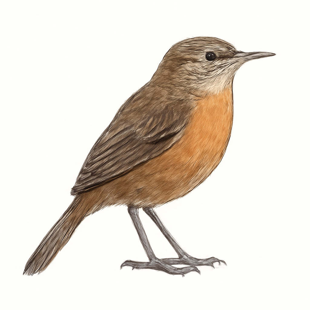 Illustrazione di Orange-breasted Thornbird