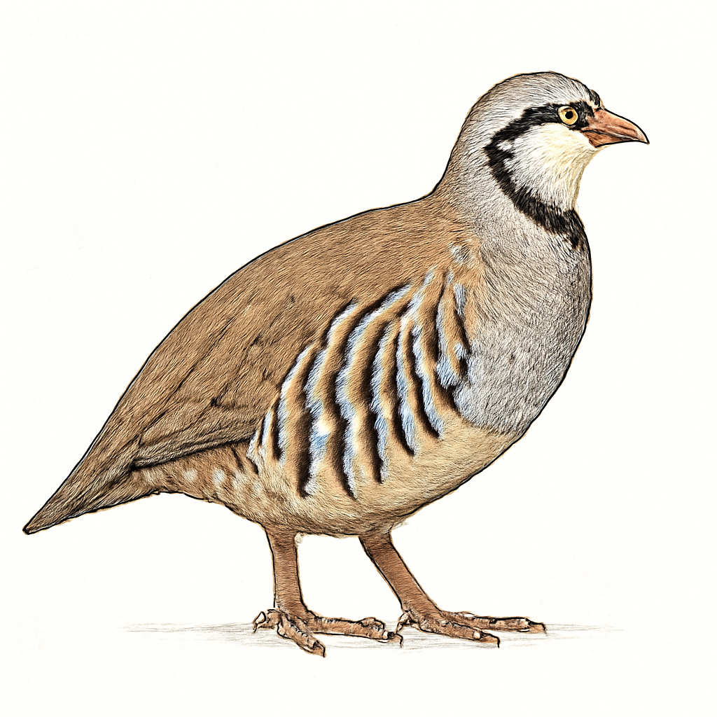 Illustration von Steinhuhn