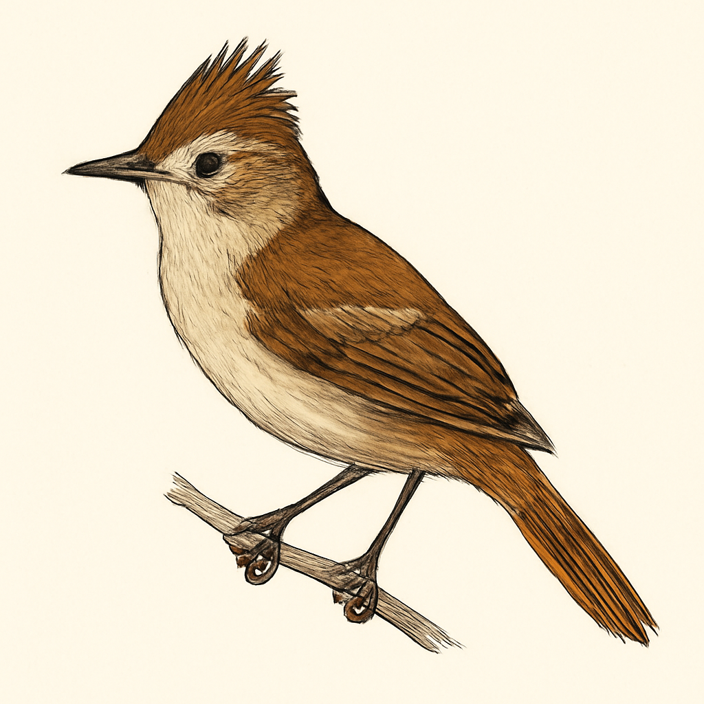 Ilustração de crested spinetail