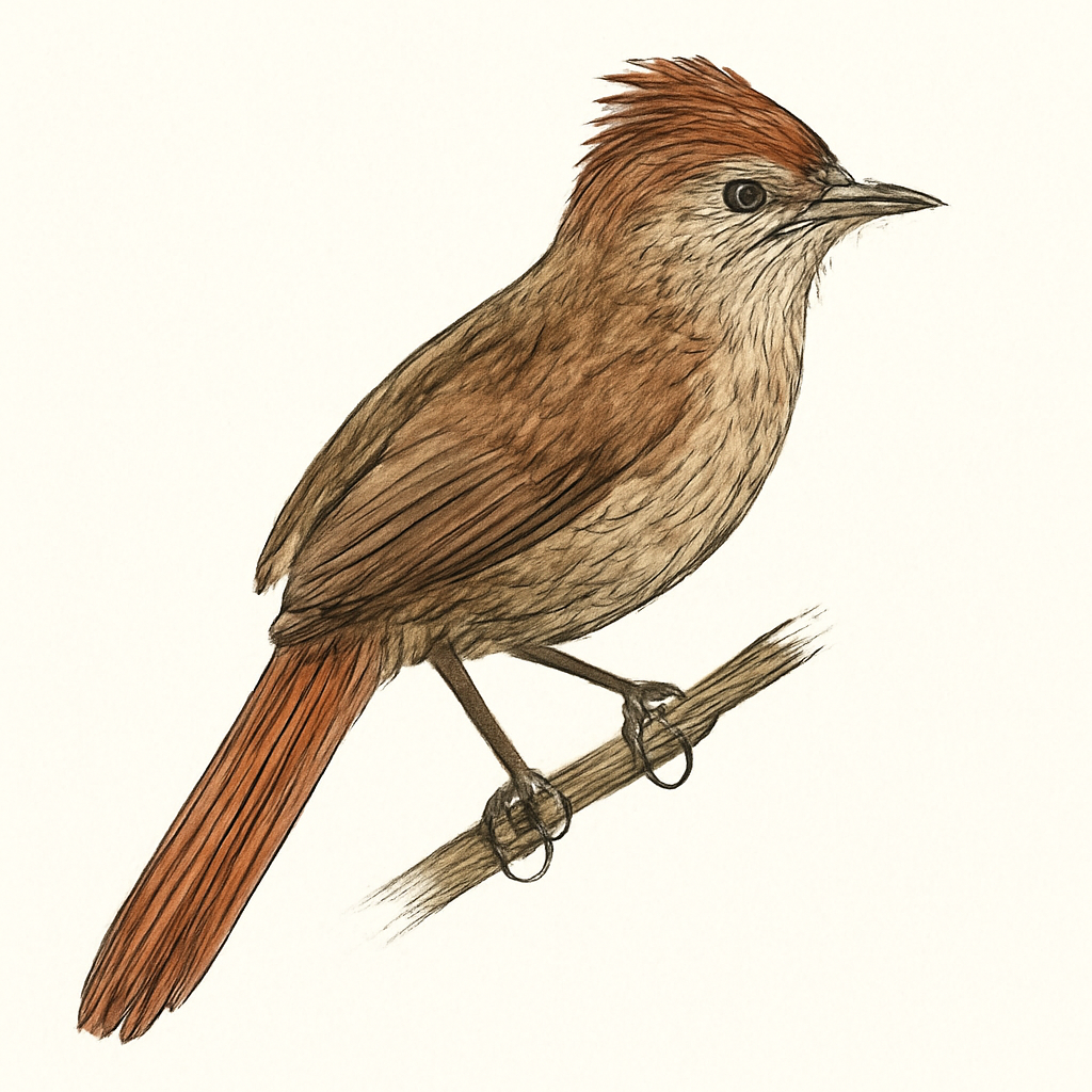 Illustration von Spixdickichtschlüpfer