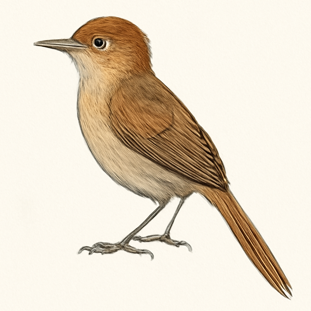 Ilustração de rufous spinetail