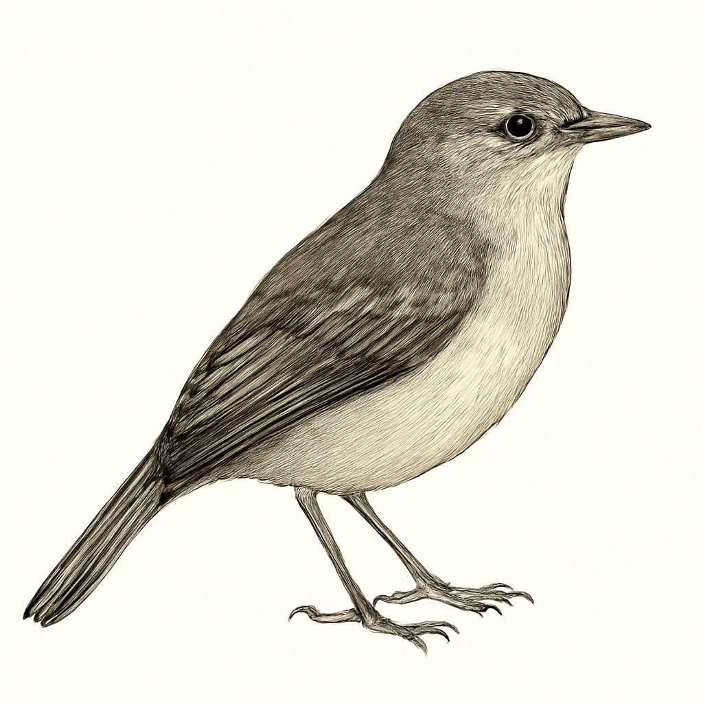 Pale-bellied Tyrant-Manakin illustration