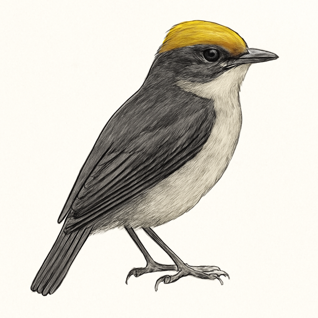 Wied's Tyrant-Manakin illustration