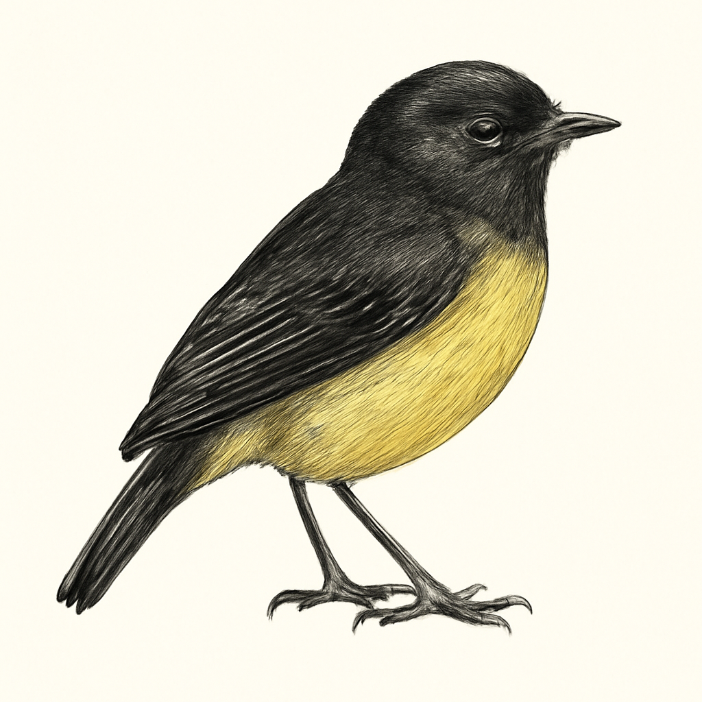 Illustration de Manakin à ventre jaune